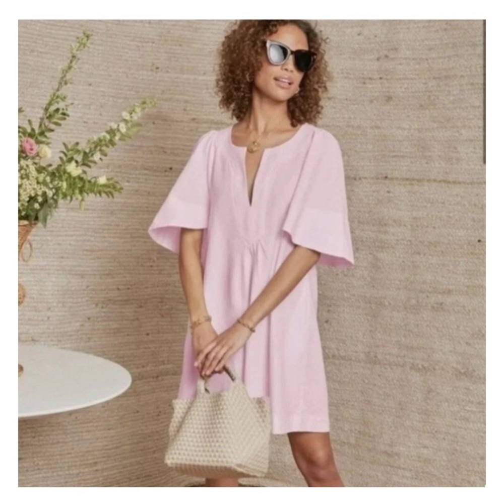 Tuckernuck Pomander Place Finley Flutter Sleeve Dress. Cotton. Size Medium
